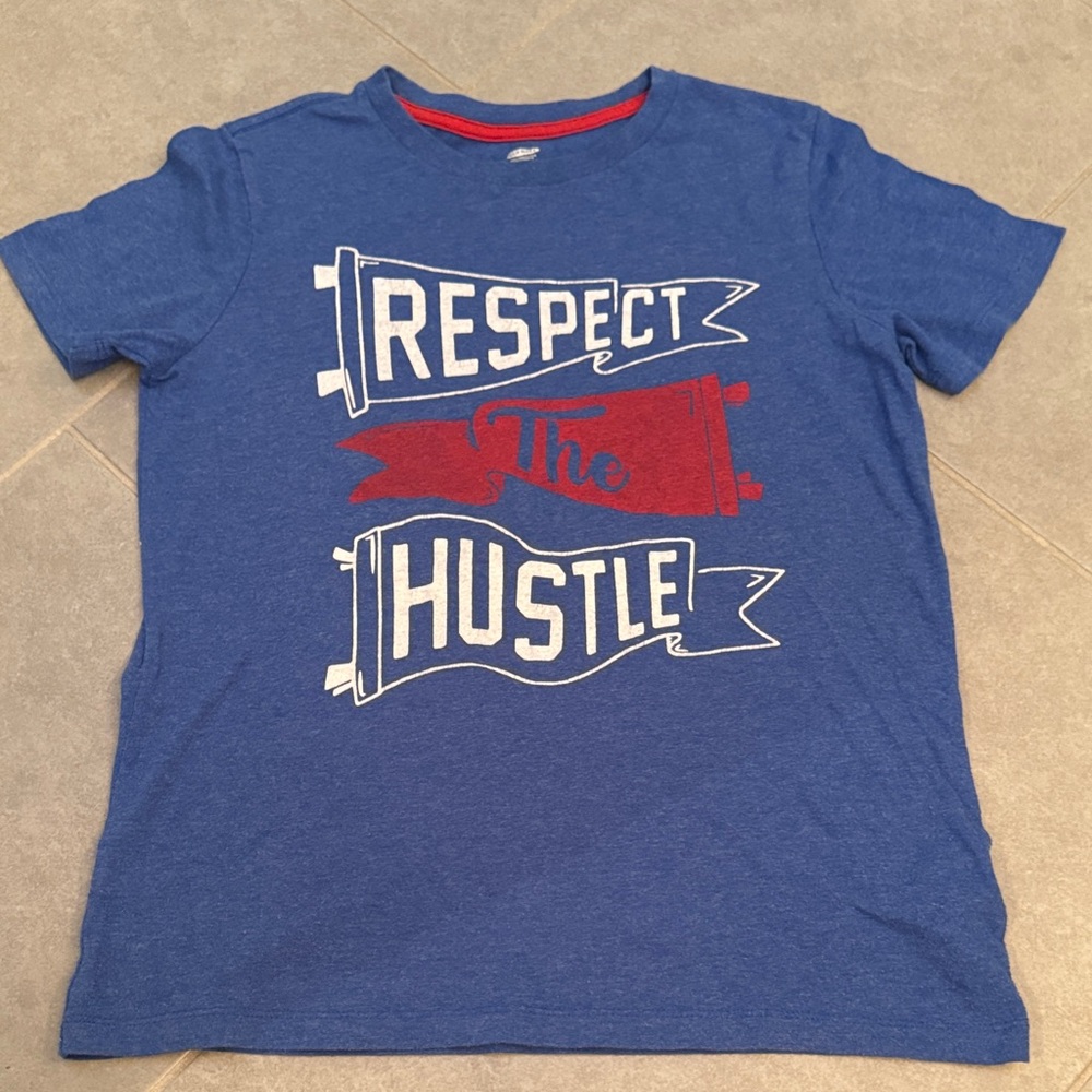 Old Navy Blue Tee with Motivational Print